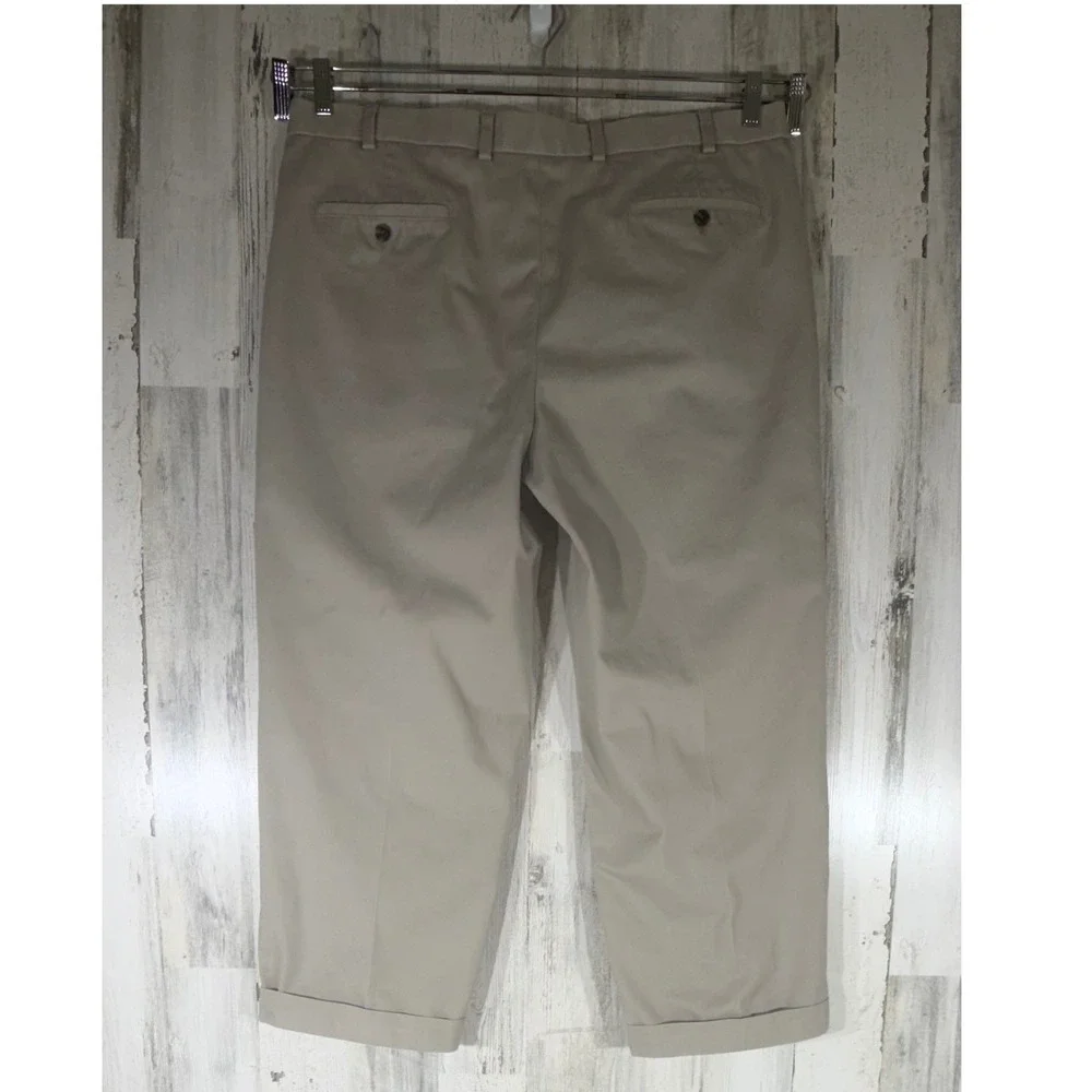 Brooks Brothers Elliot Advantage Chinos 40x30 (40x37) Tan Pleated Cuffed READ